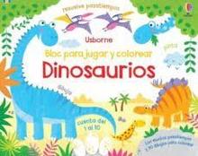 Dinosaurios bloc para jugar y colorear