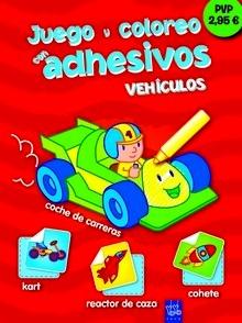 Juego y Coloreo con Adhesivos Vehiculos