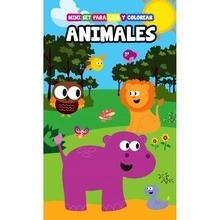 animales. Mini set para leer y colorear.
