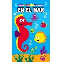 En el mar. Mini set para leer y colorear.