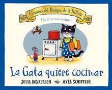 La gata quiere cocinar